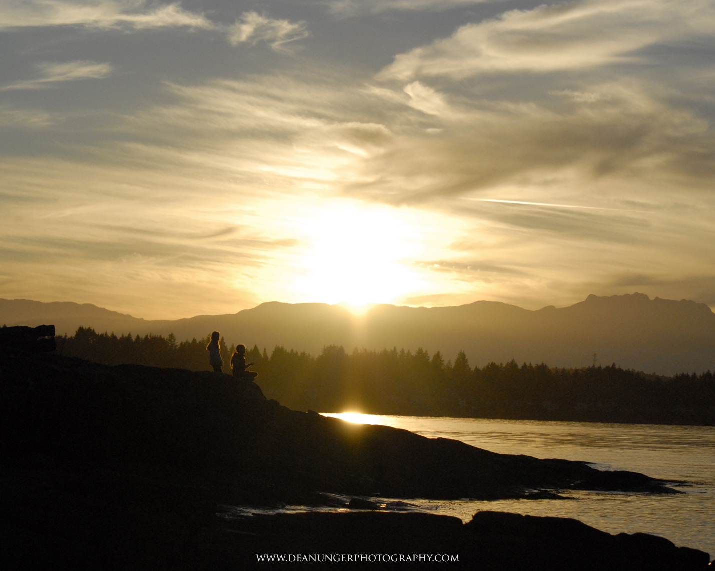 A sunset silhouette photograph, by Photographer Dean Unger